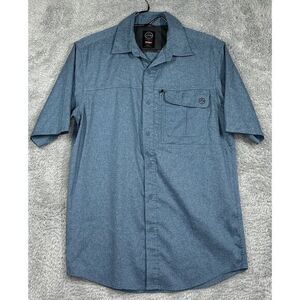 ATG X Wrangler Shirt Men Small Blue Button Up Regular Fit All Terrain Gear‎